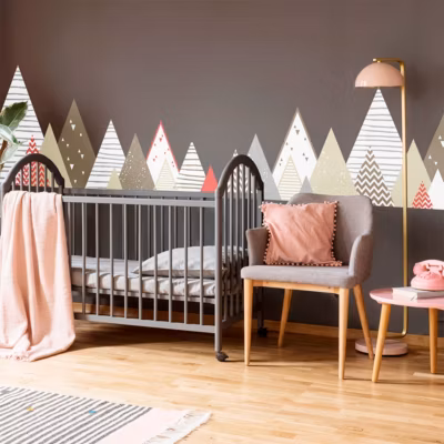 Stickers enfant montagnes scandinaves ervika 120 x 200 cm