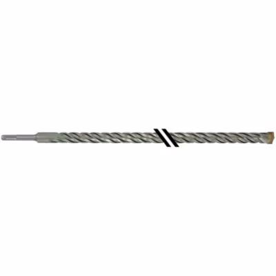 Foret bétons 2 taillants SPEEDER2 -L610mm -Pointe de centrage -Quadruple goujures -SDS+D: 20 / L: 600 / TIVOLY