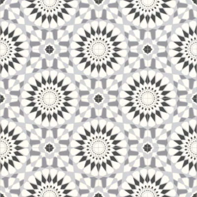 Sol Vinyle Carreaux de ciment mosaïque noir – Rouleau de 3m x 8m