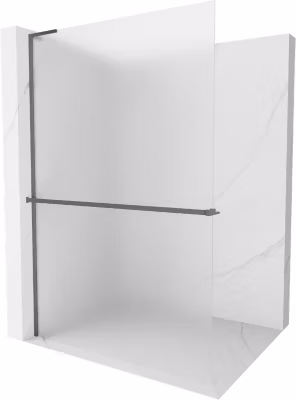 Mexen Kioto+ L panneau de douche avec étagère Walk-in 110 x 200 cm, givre, métal canon – 800-110-123-95-30