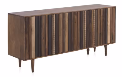 Buffet 3 portes multicolores en acacia massif
