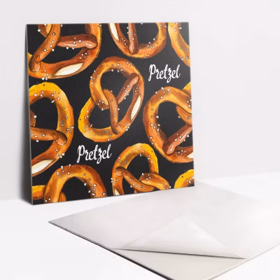 Carreaux vinyle Tulup 30×30 cm Bretzels de dessins animés 9 pcs