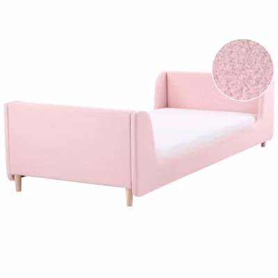 Lit d&rsquo;enfant Bouclé LAYE 90 x 200 cm Rose
