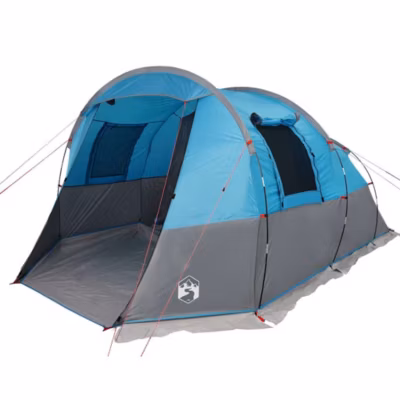 Tente de camping tunnel 4 personnes bleu imperméable vidaXL