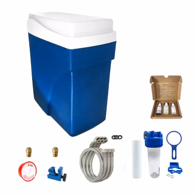 Adoucisseur d&rsquo;eau sans électricité 1000 L/h 1 à 4 personnes Simplex Ultra Compact Complet avec Kit d&rsquo;installation