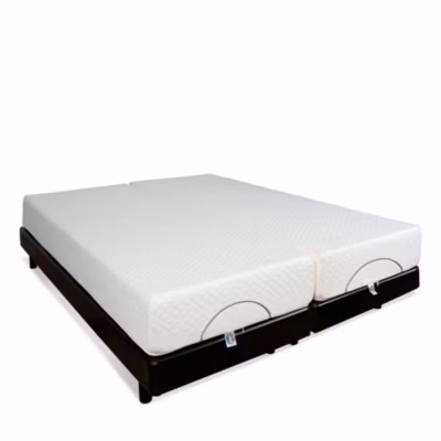 Ensemble Duo Matelas Mousse Accueil Mémoire de forme + Sommiers électriques Bodysoft 2x70x190 cm