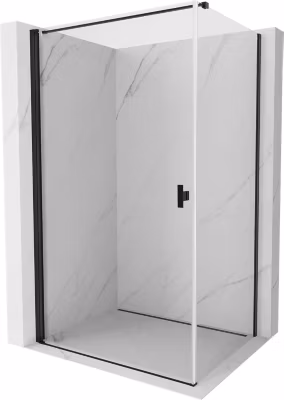 Mexen Mist-B cabine de douche pivotante 70 x 90 cm, transparent, noir – 8A2T-070-090-70-00