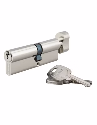 Cylindre de serrure à bouton STD, anti-arrachement, 50Bx40mm, nickelé, 3 clés – Thirard