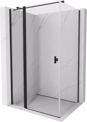 Mexen Mist T cabine de douche pivotante 75 x 110 cm, transparente, noire – 8A4T-075-110-70-00