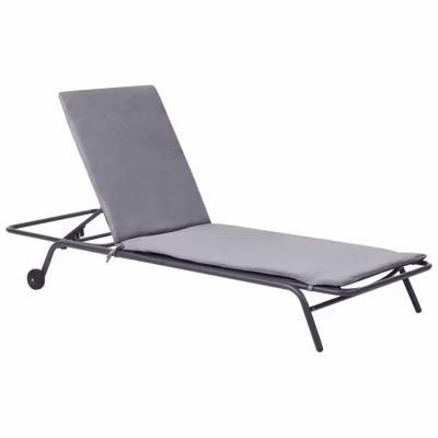 Chaise longue  enmétal gris VOLTERRA