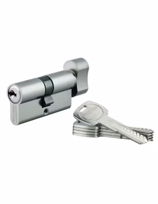 Cylindre de serrure à bouton Trafic 6 UNIKEY (achetez-en plusieurs, ouvrez avec la même clé), 30Bx30mm, 5 clés – THIRARD
