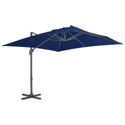 Parasol Déporté – VIDAXL – 3x3m – Aluminium – Bleu Azuré – Anti-UV