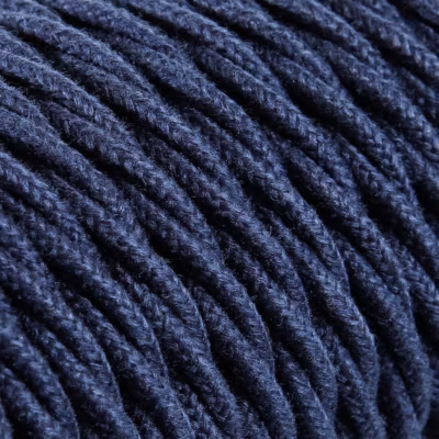 Câble Electrique Jeans en Textile Torsadé 3×0.75mm² – Fil Electrique Tissu