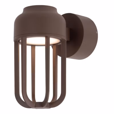 Applique murale WELLS en aluminium avec LED intégré – Rouille – Lucide