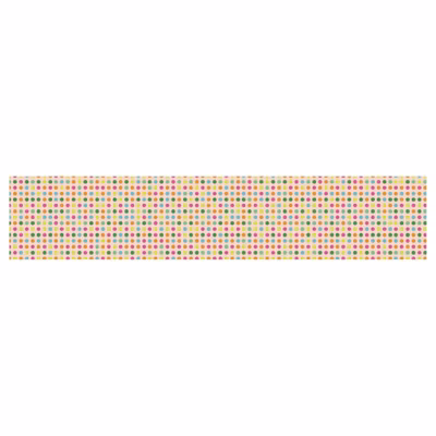 Brise vue imprimé POIS, H.1 x L.5 m, 100% occultant, Made in France par Scenolia + kit de fixation offert