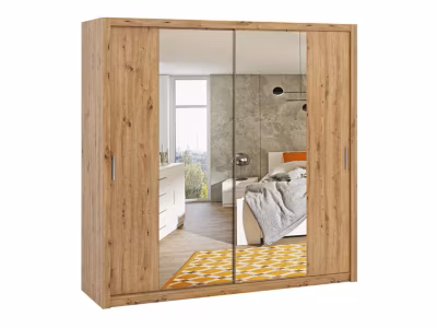 Armoire Catromi 110, Nombre d&rsquo;étagères: 9, 215x220x62cm