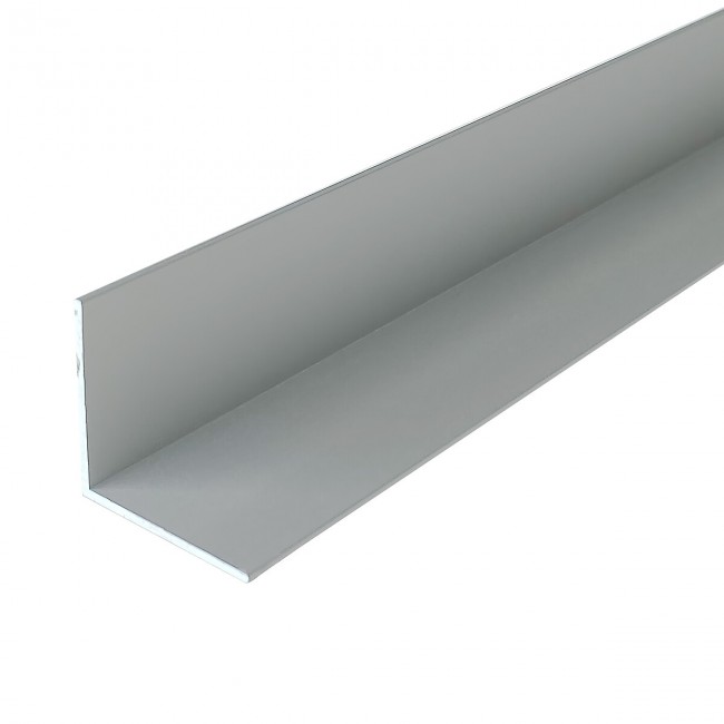Cornière égale en aluminium finition anodisé argent – longueur 4 m Atrius