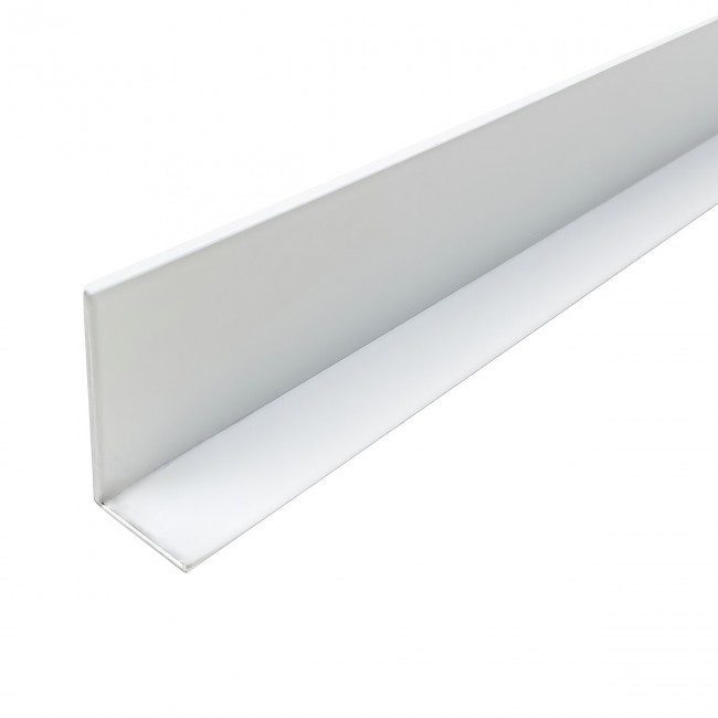 Cornière inégale en aluminium laqué blanc RAL 9016 – longueur 4 m Atrius