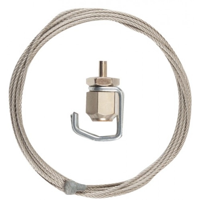Crochet et câble de suspension inox pour cimaise Civiclic CIVIC