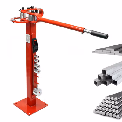 Cintreuse de tubes sur pied presse rouge Helloshop26