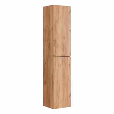 Colonne salle de bain NALYA 170 cm  Chene clair  Rangement vertical suspendu design