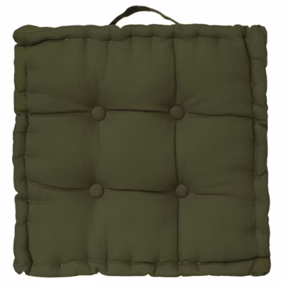 Coussin de sol – kaki 40×40 cm – Atmosphera