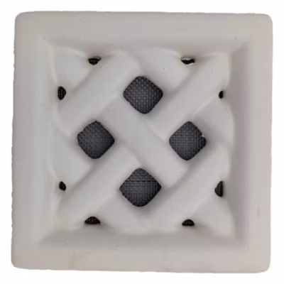 Grille d&rsquo;aération Claustra terre cuite – 13×13 cm (Blanc)