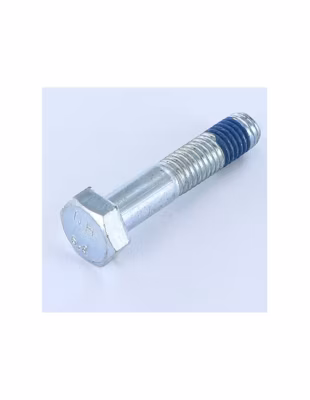 Corps de boulon filetage partiel Tête hexagonale TH M8X40 Classe 6.8 Acier zingué blanc Frein filet – 1 pièce