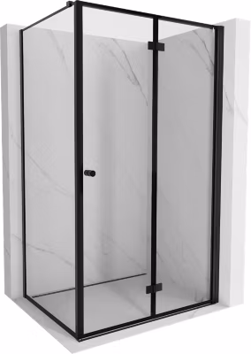 Mexen Mist-F cabine de douche pliante droite 90 x 110 cm, cadre noir, noir – 8A6T-090-110-70-70-P