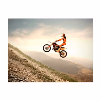 Papier peint intissé panoramique hobby sport motocycliste 200×154 cm