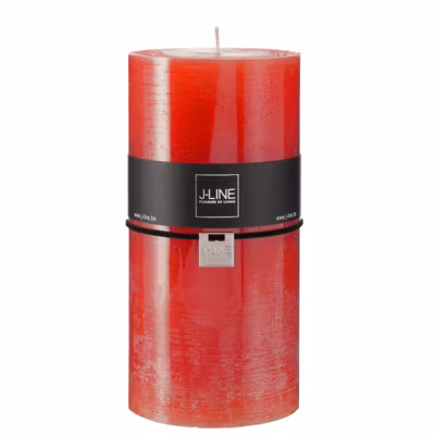 Bougie cylindrique 140H rouge 10x10x20 cm
