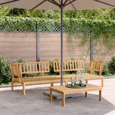 ZMH Canapés D&rsquo;angle Palette De Jardin 2 Pièces Bois Massif D&rsquo;acacia