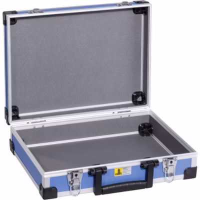 Allit AluPlus Basic L 35 424120 – Mallette à outils aluminium non équipée, bleu