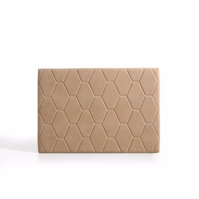 Tête de lit – ECCOX – Agata – Tissu Aquaclean – Style Scandinave – 135 cm Camel