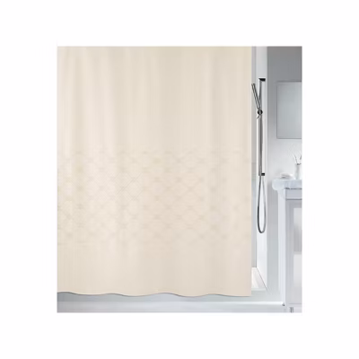 Rideau de douche Polyester TRENTO 180x200cm Beige brodé Spirella