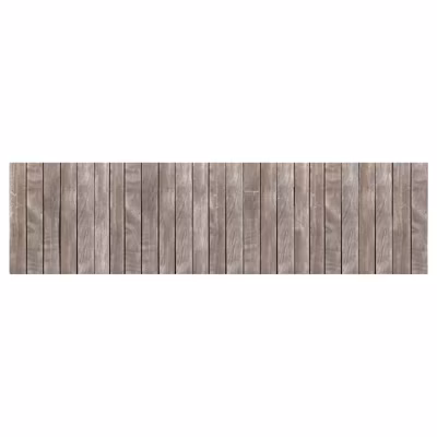Brise vue imprimé imitation TECK, H.0.8 x L.3 m, 100% occultant, Made in France par Scenolia + kit de fixation offert