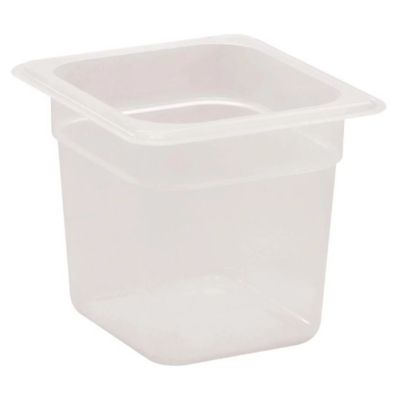 Bac Polypropylène GN 1/6 – 2 Profondeurs – Cambro – Blanc – l17.6- L0.1- P15- h16.2