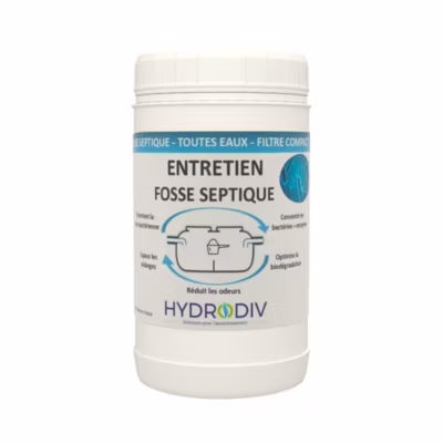Entretien 7 mois pour fosse septique, aux bactéries et enzymes