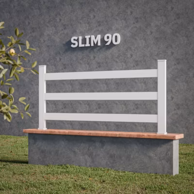 Kit Clôture SLIM PVC Blanc H. 90 cm x L. 11.10 m – 3 Lisses