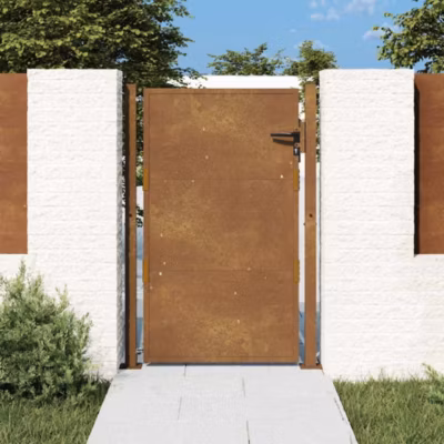 Portail de jardin,Porte de jardin,Portillons de jardin 100×125 cm en acier Corten 330619