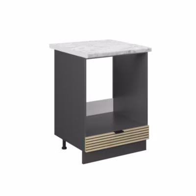 Vicco Meuble pour four Panneau en chêne 60cm , PT Marbre