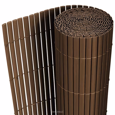 Clôture Brise Vue Hidden Brise Vent PVC Marron 90 x 300 cm neu.holz