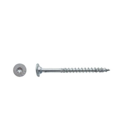 100 Vis Charpente Bois FWX Tête Cylindrique Plate Torx TTX40 Filet DXAS+ 8 x 450 mm – Zingué Cr3 WAX – D-Work