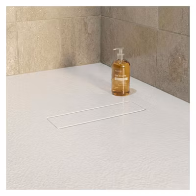 Receveur de douche SOMA aspect pierre extra-plat blanc