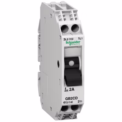 Gb2cd10 Tesys Gb2-cd – Disjoncteur Schneider Pour Circuit De Contrôle Moteur – 5a – 1p+n – 1d