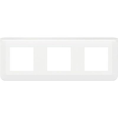 Plaque de finition horizontale compartimentée Mosaic Legrand – 3×2 modules – Blanc