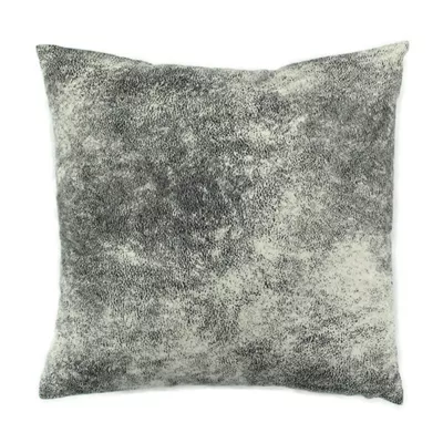 Coussin déhoussable aspect cuir blanc 40×40