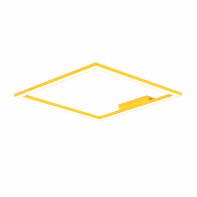 LUMICOM – FRAME Plafonnier, STRIP LED, 46W/m, 3000K, métal, jaune, L60cm