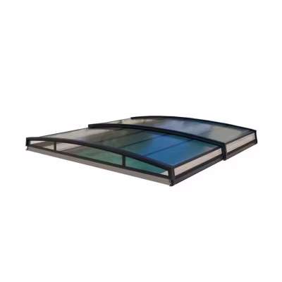 Abri de piscine bas MONTEO 2 voûtes – 4,20 x 3,20 m