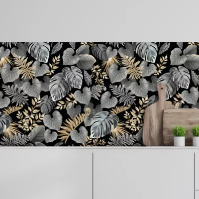 Crédence adhésive décoration florale 60×400 cm